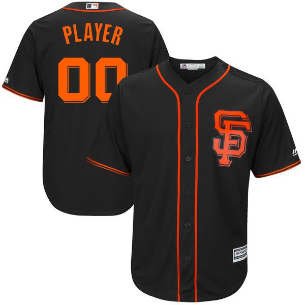 Men San Francisco Giants Majestic Black Alternate 2017 Cool Base Custom MLB Jersey->customized mlb jersey->Custom Jersey